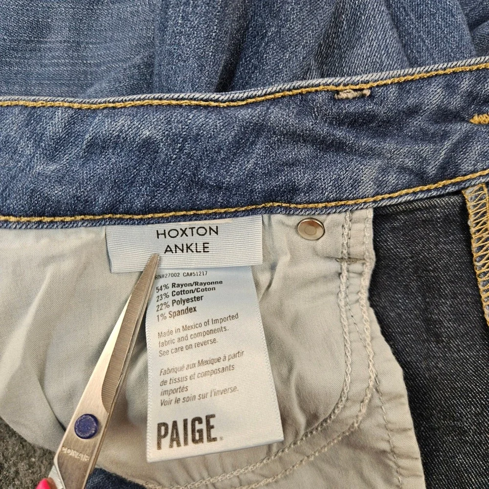 PAIGE Hoxton Ankle High Rise Skinny Jeans Tristan Blue Size 31 W2225 DNM521